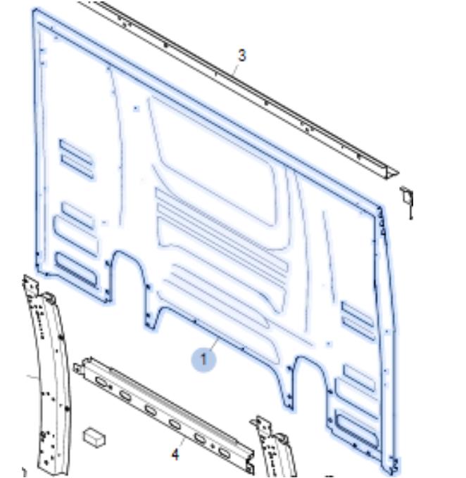 2045062 CAB REAR WALL PANEL（WITH WINDOWS） for SCANIA 